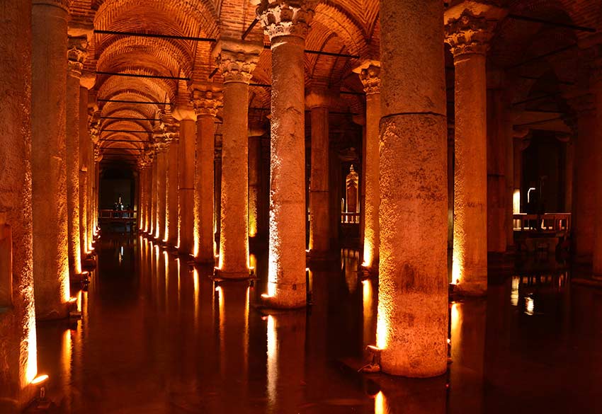 Versunkener Palast – Yerebatan-Zisterne – Cisterna Basilica